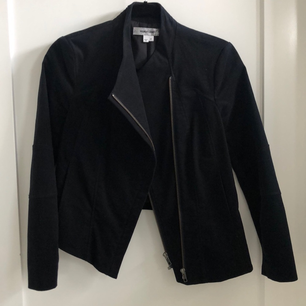 Helmet Lang soft sueded fabric jacket M
